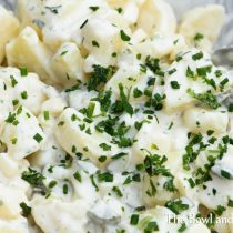 [:de]Kartoffelsalat mit Cashewmus Dressing[:en]Potato salad with Cashew paste dressing[:]
