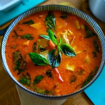 Dish with Red Thai Curry
