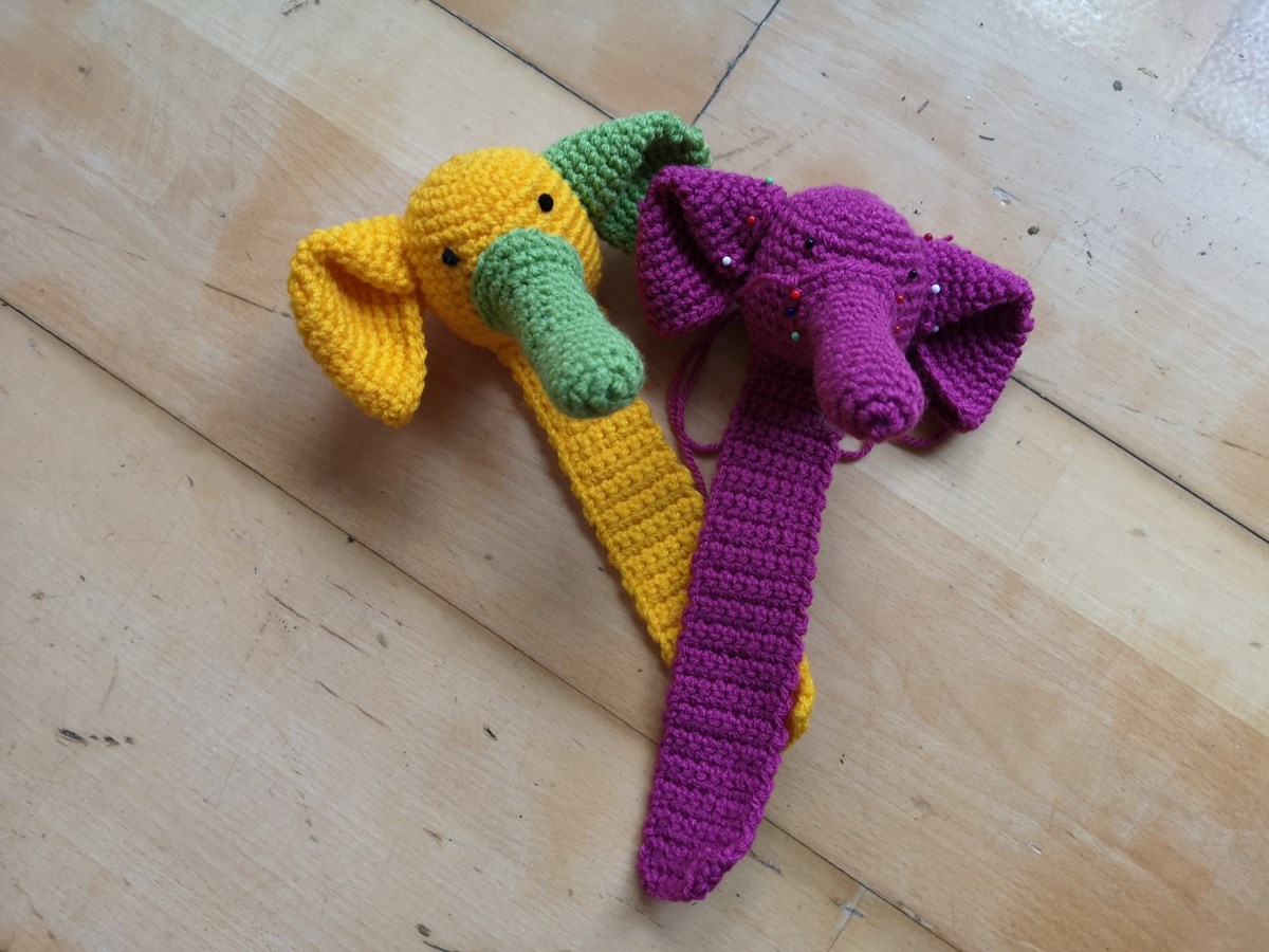 Read more about the article Crocheted Elephant bookmarks